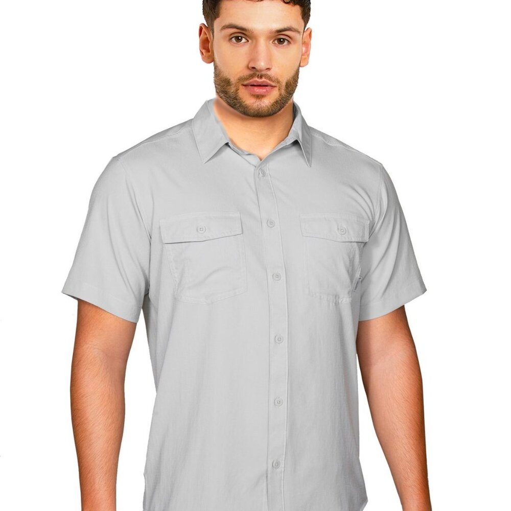 Columbia Men's Woven Upf 40 Short Sleeve